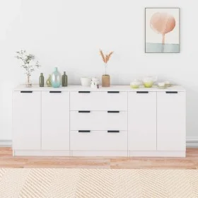 White plywood 3-piece sideboard by vidaXL, Sideboards - Ref: Foro24-3115780, Price: 184,97 €, Discount: %