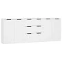 Dreiteiliges Sideboard aus weißem Sperrholz von vidaXL, Sideboards - Ref: Foro24-3115780, Preis: 184,97 €, Rabatt: %