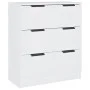 Dreiteiliges Sideboard aus weißem Sperrholz von vidaXL, Sideboards - Ref: Foro24-3115780, Preis: 184,97 €, Rabatt: %