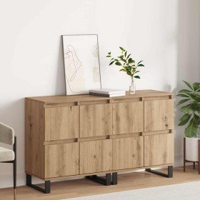 Tableros Lateral 2 pcs Roble artisan 120 x 35 x 70 cm
