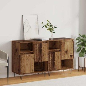 Tableros Lateral 2 pcs Madera vieja 120 x 35 x 70 cm