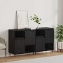 Tableros Lateral 2 pcs Roble negro 120 x 35 x 70 cm