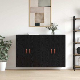Armarios Montados en la Pared 2 pcs Roble negro