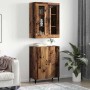 Alacena 2 pcs Madera vieja 69.5 x 34 x 180 cm
