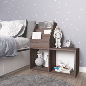 Revistero de niños madera ingeniería gris y Sonoma 71x30x78,5cm Revistero de niños madera ingeniería gris y Sonoma 71x30x78,5cm