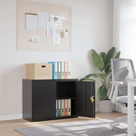 Armario archivador de acero negro 90x40x70 cm Armario archivador de acero negro 90x40x70 cm