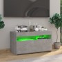 TV-Schrank mit LED-Leuchten betongrau 75x35x40 cm von vidaXL, TV-Möbel - Ref: Foro24-804399, Preis: 51,93 €, Rabatt: %