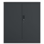 Armario archivador de acero gris antracita 79x40x90 cm