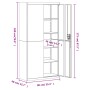 Armario archivador de acero blanco 90x40x180 cm