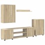 Juego de mueble de TV de 4 piezas 4 pcs Roble Sonoma