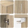 Juego de mueble de TV de 4 piezas 4 pcs Roble Sonoma