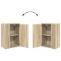 Juego de mueble de TV de 4 piezas 4 pcs Roble Sonoma