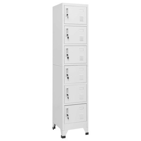 Taquilla de acero gris claro 38x40x180 cm en Taquillas y armarios de almacenamiento | Comprar online en Foro24