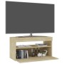 TV-Schrank mit LED-Leuchten Sonoma-Eiche 75x35x40 cm von vidaXL, TV-Möbel - Ref: Foro24-804397, Preis: 47,01 €, Rabatt: %
