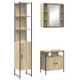Juego de muebles de baño 3 pcs Roble Sonoma 33 x 33 x 185.5 cm