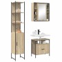 Juego de muebles de baño 3 pcs Roble Sonoma 33 x 33 x 185.5 cm