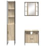 Juego de muebles de baño 3 pcs Roble Sonoma 33 x 33 x 185.5 cm
