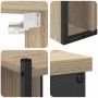 Juego de muebles de baño 4 pcs Roble Sonoma 33 x 33 x 185.5 cm