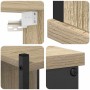 Juego de muebles de baño 4 pcs Roble Sonoma 33 x 33 x 185.5 cm