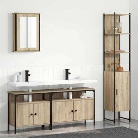 Juego de muebles de baño 4 pcs Roble Sonoma 33 x 33 x 185.5 cm Juego de muebles de baño 4 pcs Roble Sonoma 33 x 33 x 185.5 cm