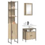 Juego de muebles de baño 3 pcs Roble Sonoma 33 x 33 x 185.5 cm