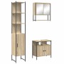 Juego de muebles de baño 3 pcs Roble Sonoma 33 x 33 x 185.5 cm