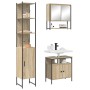 Juego de muebles de baño 3 pcs Roble Sonoma 33 x 33 x 185.5 cm