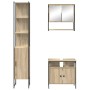 Juego de muebles de baño 3 pcs Roble Sonoma 33 x 33 x 185.5 cm