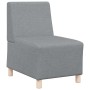 Unidad de Sofá Modular sin Brazos 2 pcs Gris claro