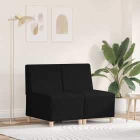 Unidad de Sofá Modular sin Brazos 2 pcs Negro 55 x 74 x 82 cm Unidad de Sofá Modular sin Brazos 2 pcs Negro 55 x 74 x 82 cm