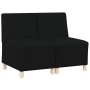 Unidad de Sofá Modular sin Brazos 2 pcs Negro 55 x 74 x 82 cm