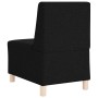 Unidad de Sofá Modular sin Brazos 2 pcs Negro 55 x 74 x 82 cm