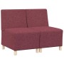 Unidad de Sofá Modular sin Brazos 2 pcs Rojo 55 x 74 x 82 cm