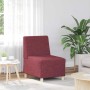 Unidad de Sofá Modular sin Brazos 2 pcs Rojo 55 x 74 x 82 cm