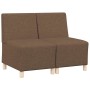 Unidad de Sofá Modular sin Brazos 2 pcs Marrón 55 x 74 x 82 cm