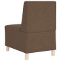 Unidad de Sofá Modular sin Brazos 2 pcs Marrón 55 x 74 x 82 cm