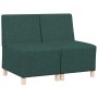 Unidad de Sofá Modular sin Brazos 2 pcs Verde oscuro