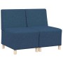 Unidad de Sofá Modular sin Brazos 2 pcs Azul 55 x 74 x 82 cm