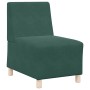 Unidad de Sofá Modular sin Brazos 2 pcs Verde oscuro