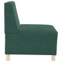 Unidad de Sofá Modular sin Brazos 2 pcs Verde oscuro