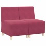 Unidad de Sofá Modular sin Brazos 2 pcs Rojo vino tinto