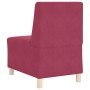 Unidad de Sofá Modular sin Brazos 2 pcs Rojo vino tinto