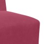 Unidad de Sofá Modular sin Brazos 2 pcs Rojo vino tinto