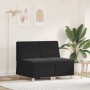 Unidad de Sofá Modular sin Brazos 2 pcs Negro 55 x 74 x 82 cm