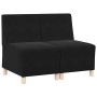 Unidad de Sofá Modular sin Brazos 2 pcs Negro 55 x 74 x 82 cm