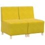 Unidad de Sofá Modular sin Brazos 2 pcs Amarillo