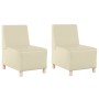 Unidad de Sofá Modular sin Brazos 2 pcs Crema 55 x 74 x 82 cm