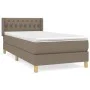 Box spring bed with taupe gray fabric mattress 90x190 cm by vidaXL, Beds and slatted bases - Ref: Foro24-3130477, Price: 314,...