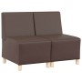 Unidad de Sofá Modular sin Brazos 2 pcs Marrón 55 x 74 x 82 cm