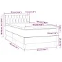Box spring bed with taupe gray fabric mattress 90x190 cm by vidaXL, Beds and slatted bases - Ref: Foro24-3130477, Price: 314,...